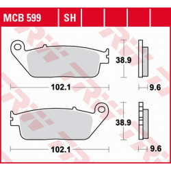 TRW Lucas, brzdové destičky, KH196 Sinter Street Honda DN-01 700 '08-'11, VFR 750 '88-'97, GL 1500 F6C VALKYRIE '97-'03, TRIUMP