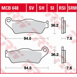 TRW Lucas, brzdové destičky, KH181 ECO Organic Aprilia RX 125 '00-'13, BMW G 450X '08-'11, KTM EXC 125 '90-'16, SX 250 '96-, EX