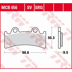 TRW Lucas, brzdové destičky, KH190 Sinter Street Triumph DAYTONA 900 SUPER III '94-'96, Yamaha YZF 750R/SP '93-'98, FZR 1000 GE
