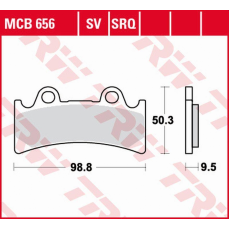 TRW Lucas, brzdové destičky, KH190 Sinter Street Triumph DAYTONA 900 SUPER III '94-'96, Yamaha YZF 750R/SP '93-'98, FZR 1000 GE