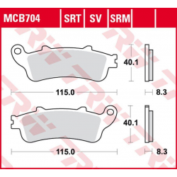 TRW Lucas, brzdové destičky, KH281 Sinter ROAD/TRACK Honda VFR 800 '98-'05, CB 1100 X-11 '00-'03, CBR 1100XX '97-'08, STX 1300