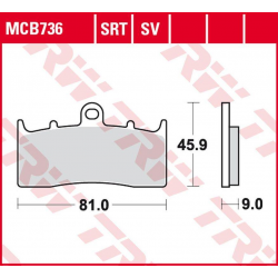 TRW Lucas, brzdové destičky, KH613 Sinter ROAD/TRACK BMW R 1100S, R 1150RS '00-'05, K 1200LT '00-'09, K 1200R/1300R '05-'15, R