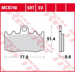 TRW Lucas, brzdové destičky, KH335 Sinter ROAD/TRACK BMW R 1100S '01-'05, R 1150R '04-'06, R 1150RT '00-'06, K 1200GT/RS '01-'0