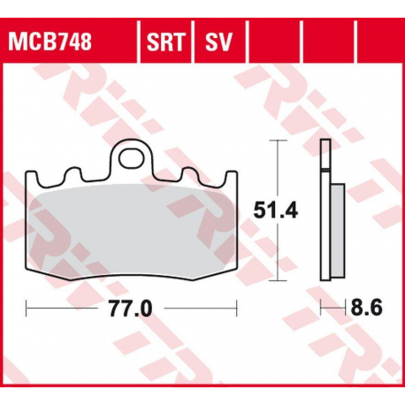 TRW Lucas, brzdové destičky, KH335 Sinter ROAD/TRACK BMW R 1100S '01-'05, R 1150R '04-'06, R 1150RT '00-'06, K 1200GT/RS '01-'0