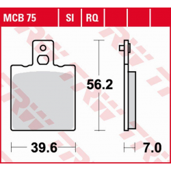 TRW Lucas, brzdové destičky, KH047 Organic SPORT Aprilia AF-1 250 '90-, RS 250 '95-, Ducati MONSTER 600/620/695/750/800/900/996