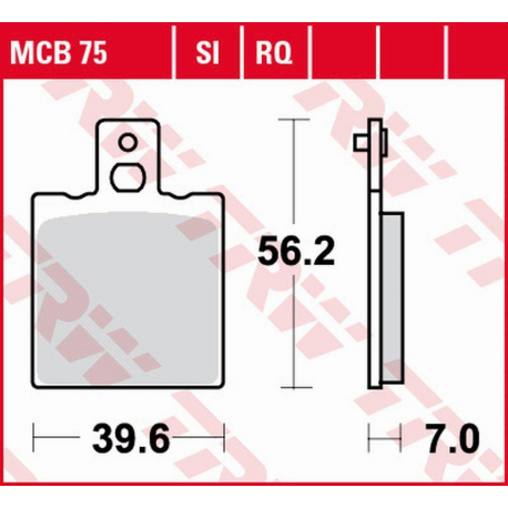 TRW Lucas, brzdové destičky, KH047 Organic SPORT Aprilia AF-1 250 '90-, RS 250 '95-, Ducati MONSTER 600/620/695/750/800/900/996