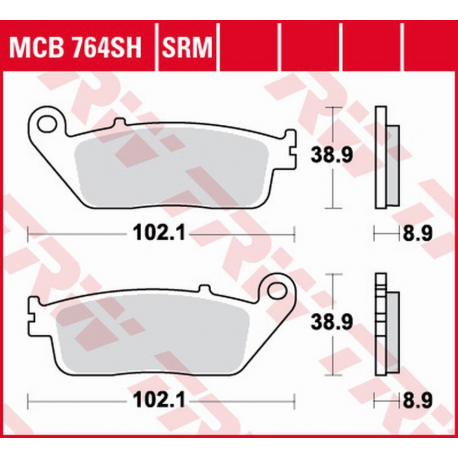 TRW Lucas, brzdové destičky, KH142 Sinter Honda FJS 400 SILVERWING '06-'16, FJS 600 SILVERWING '01-'16, Yamaha XC 125 MAJESTY '
