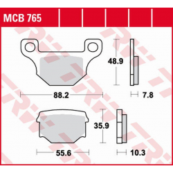 TRW Lucas, brzdové destičky, KH093 Organic Aprilia RX 125 '08-'13, DERBI SENDA/TERRA/GPR 125 '08-'16, GAS GAS EC 250/300 '12-'1