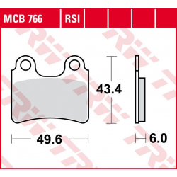 TRW Lucas, brzdové destičky, KH303 Organic GAS GAS TXT 125/200/250/280/300 '04-'11, SHERCO TRIALS 125/250/290/320 '06-, Honda C