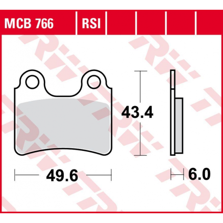 TRW Lucas, brzdové destičky, KH303 Organic GAS GAS TXT 125/200/250/280/300 '04-'11, SHERCO TRIALS 125/250/290/320 '06-, Honda C