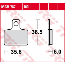 TRW Lucas, brzdové destičky, KH351 Organic GAS GAS TXT 125/200/250/280/300 '04-'11, SHERCO TRIALS 125/250/290/320 '06-, Honda C