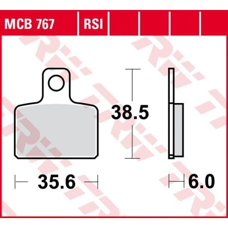 TRW Lucas, brzdové destičky, KH351 Organic GAS GAS TXT 125/200/250/280/300 '04-'11, SHERCO TRIALS 125/250/290/320 '06-, Honda C