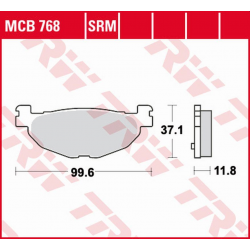 TRW Lucas, brzdové destičky, KH408 Sinter Beta EVO 80 '09-,, přední,, Yamaha YP 400 MAJESTY '04-'13, XP 500 T-MAX '04-'11, zadní