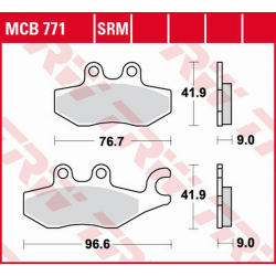 TRW Lucas, brzdové destičky, KH418 Sinter Piaggio BEVERLY 125 '10-, MEDELEY 125 '16-, MP3 125 '09-'12, X7 125 '08-'12, XEVO 125