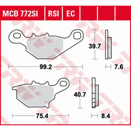 TRW Lucas, brzdové destičky, KH401 ECO Organic Suzuki RM 85/L '05-,, zadní,