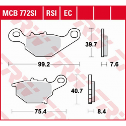 TRW Lucas, brzdové destičky, KH401 Sinter Offroad Suzuki RM 85/L '05-,, zadní,