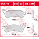 TRW Lucas, brzdové destičky, KH388 Sinter ROAD/TRACK Honda CBF 500 '04-'08, CB 600 HORNET '07-'15, CBF 600 '04-'13, VT 750 SHAD