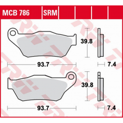TRW Lucas, brzdové destičky, KH430 Sinter Yamaha YP 125 X-MAX '06-'09, XP 250 X-MAX '05-'09, přední,