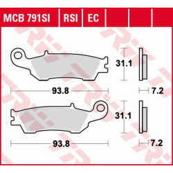 TRW Lucas, brzdové destičky, KH450 ECO Organic Yamaha YZ 125 '08-, WR-F 250/450 '15-, YZ-F 450 '08-,, přední,