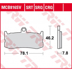 TRW Lucas, brzdové destičky, KH491 Sinter Street Triumph DAYTONA 675 '09-'17, přední,
