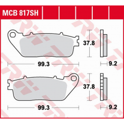 TRW Lucas, brzdové destičky, KH488 Sinter Street Honda VFR 800F '14-, VFR 800X CROSSRUNNER '11-, CB 1000R '08-'16, VFR 1200F '1