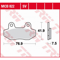 TRW Lucas, brzdové destičky, KH086 Sinter Street HYOSUNG GT '03-'17, GV 125 '00-'17, XRX '99-'14, GT 250 '04-'14, GT 650 '04-,