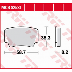 TRW Lucas, brzdové destičky, KH463 Sinter Offroad KTM SX-F/XC 450 ATV '08-'11, SX/XC 505 ATV '08-'13, XC 525 ATV '08-'13, zadní,
