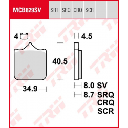 TRW Lucas, brzdové destičky, KH604/4 Sinter ROAD/TRACK BMW S 1000RR '09-'18, S 1000R '13-, Triumph SPEED TRIPLE 1050 '09-'16, P