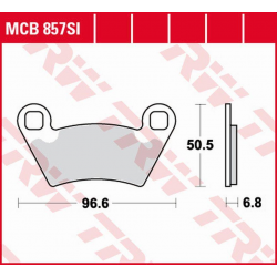 TRW Lucas, brzdové destičky, KH354 Sinter Offroad POLARIS RANGER 700 4X4/6X4/6X6 '06-'09, RANGER 800 '10-'12, RANGER 900 '11-,