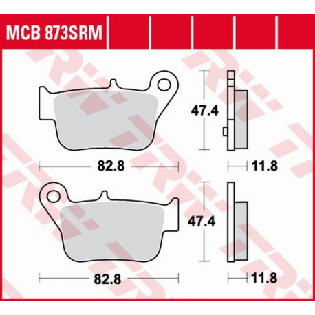 TRW Lucas, brzdové destičky, KH628 Sinter SYM MAX SYM 400 '11-, MAX SYM 600 '14-,, zadní,