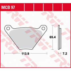 TRW Lucas, brzdové destičky, KH024/2 Organic HARLEY-DAVIDSON FL/FLH/FLHS 1200, FLH/FXB/FXE/FXEF/FXS 1340 '75-'85, přední/zadní,