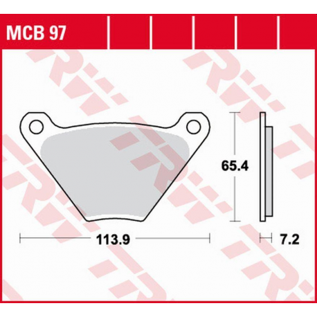 TRW Lucas, brzdové destičky, KH024/2 Organic HARLEY-DAVIDSON FL/FLH/FLHS 1200, FLH/FXB/FXE/FXEF/FXS 1340 '75-'85, přední/zadní,