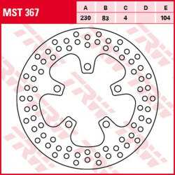 TRW Lucas, zadní brzdový kotouč, Kawasaki ZX-7R NINJA '96-'02, ZX-7RR NINJA '96-'99, ZXR 750/R '89-'95, ZX-9R NINJA '94-'97 (23