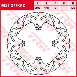 TRW Lucas, zadní brzdový kotouč, Ducati HYPERMOTARD 796 '10-'12, MONSTER 800 '05-'07, 848 EVO '10-'13, MONSTER 996 '04-'06, MON