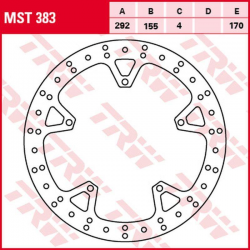 TRW Lucas, přední brzdový kotouč, Yamaha YZF 125R '08-'13 (292X155X4mm)