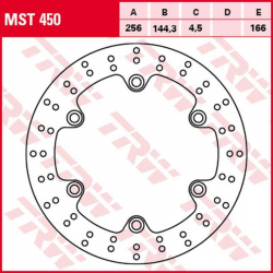 TRW Lucas, přední brzdový kotouč, Honda NSS 125 FORZA '15-, SH 300 '07-, (256X144X4,5mm)
