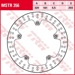 TRW Lucas, přední brzdový kotouč, BMW F 800S/ST '06-'07, K 1200R '05-'08, R 1200R/RT/S/ST '05-'08 (320X181X4,5mm)