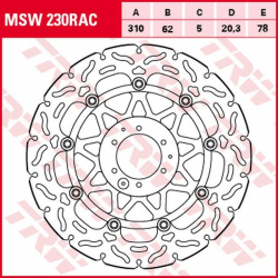 TRW Lucas, přední brzdový kotouč, Honda CRF 1000L '15-'19 (310X62X5mm) WAVE