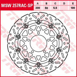 TRW Lucas, přední brzdový kotouč, Kawasaki ZX-6R 600 '07-'16, ZX-6RR 600, ZX-6R 636 '05-'06, ER-6F/N '06-'16, KLE 650 VERSYS '