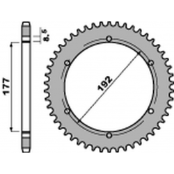 PBR, rozeta 223 51 C45 Husqvarna WR 250 '83-'84, WR/CR 250 '80, WR 350 '81-'88, WR/CR 400 '81-'89, CR 400/430 '81-