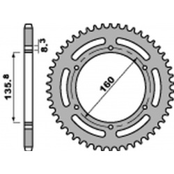 PBR, rozeta 3552 39 C45 BMW G310 R '16-'19 (JTR5.39) (řetěz 520) (STD.-1)