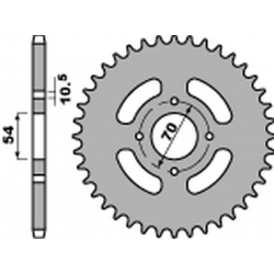 PBR, rozeta 4304 41 C45 Honda CBR 125R '04-'10 (JTR1206.41) (řetěz 520) (STD.-1)