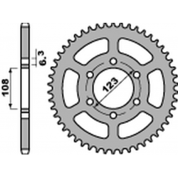PBR, rozeta 4412 51 F Aprilia 50 SX '14-'20, DERBI 50 DRD/GP1 '04-'09 (JTR1133.51) (řetěz420) (STD.-2)