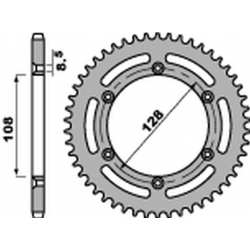 PBR, rozeta 4488 57 F Suzuki DRZ 125 '03-'10, Kawasaki KLX 125 '03-'07 (řetěz 428) (JTR797.57) (STD.)
