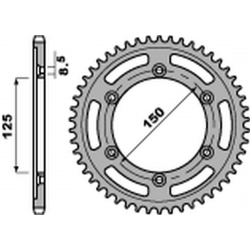 PBR, rozeta 4507 46 C45 KTM 690 ENDURO/SM '07-'18, 790 ADV '18-'20 (JTR897.46) (řetěz520)