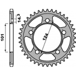 PBR, rozeta 4508 42 C45 KTM 950/990/1190 RC8 /DUKE/ SUPERMOTO (JTR898.42) (řetěz 525)