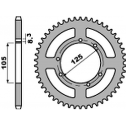 PBR, rozeta 4513 50 C45 Yamaha YZF 125R '08-'20, MT-125 '15-'20 (JTR1844.50) (řetěz 428)