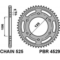 PBR, rozeta 4529 48 C45 Triumph 675 DAYTONA/ STREET TRIPLE '06-'20, BONNEVILLE/SPEEDMASTER/THRUXTON 1200 (JTR2014.