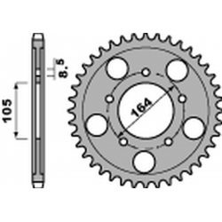 PBR, rozeta 4557 46 C45 GILERA GP 800 '09-'19, Aprilia SRV 850 '12 (řetěz 525) (STD.-1)