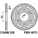 PBR, rozeta 4675 44 C45 KTM 125/200 DUKE '14-18, 390 DUKE/RC '13-18 (JTR890.44) (řetěz 520)